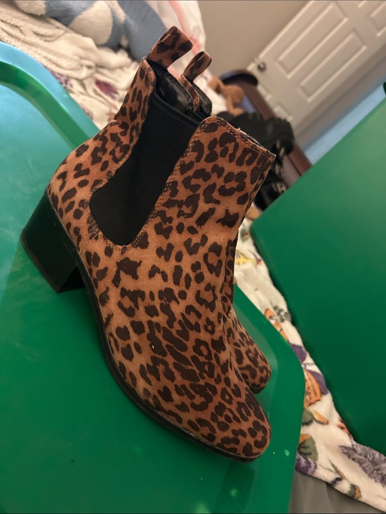 a new day Shoes - a new day Leopard Print Chelsea Booties - Brown